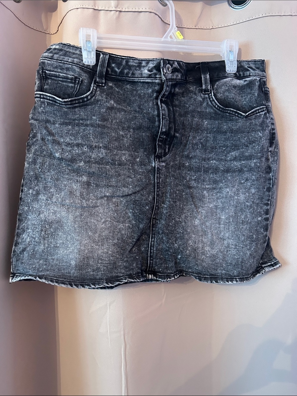 Arizona Jean Company Black Washed Denim Mini Skirt